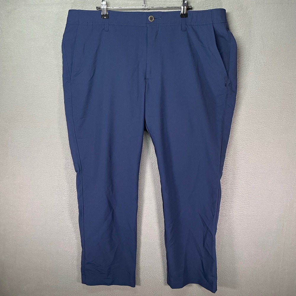 Under Armour Golf Pants Mens 40x30 Blue Tapered Stretch Performance 1342263